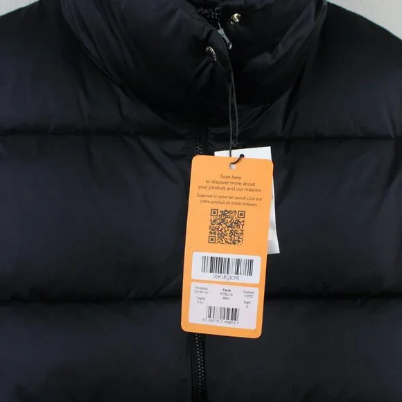 NWT Save The Duck Ren Puffer Vest, Black, 6/XL– Eco-Friendly, Drawstring Waist